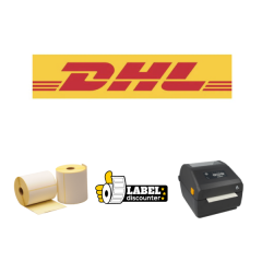 Kombi-Paket DHL: Zebra ZD421D Drucker + 12 Rollen 102mm x 210mm